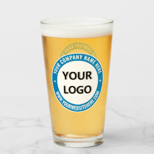 Firmenlogo und Textglas - Farben auswählen Glas