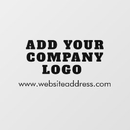 Firmenlogo und Website-URL Fensteraufkleber