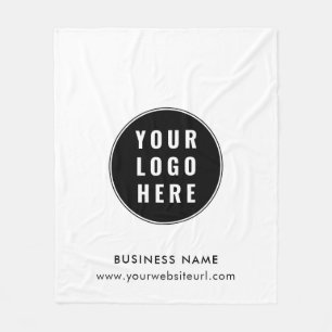 Firmenlogo und Website-Werbung Fleecedecke