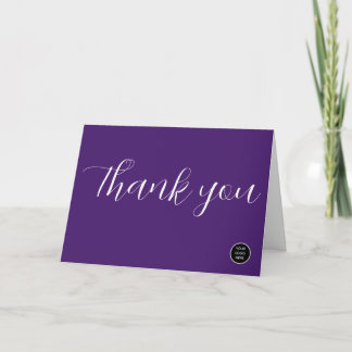 Firmenlogo Unternehmen Corporate Marketing Lila Dankeskarte