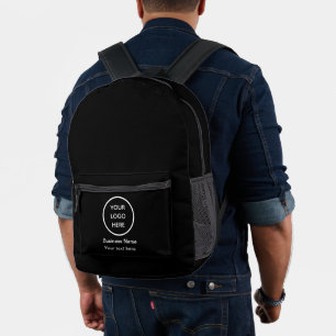Firmenlogo Unternehmen Schwarz Promotion Branding Bedruckter Rucksack
