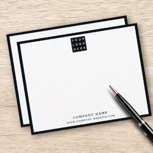 Firmenlogo Unternehmensname Schwarzer Rand Mitteilungskarte