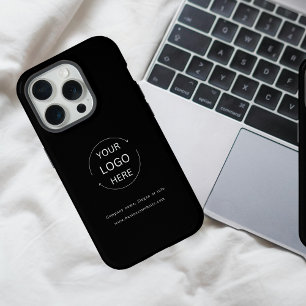 Firmenlogo Unternehmensname Website Schwarz und We iPhone 15 Pro Hülle