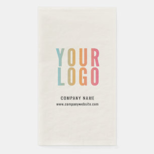 Firmenlogo Unternehmensveranstaltung Minimalistisc Serviette