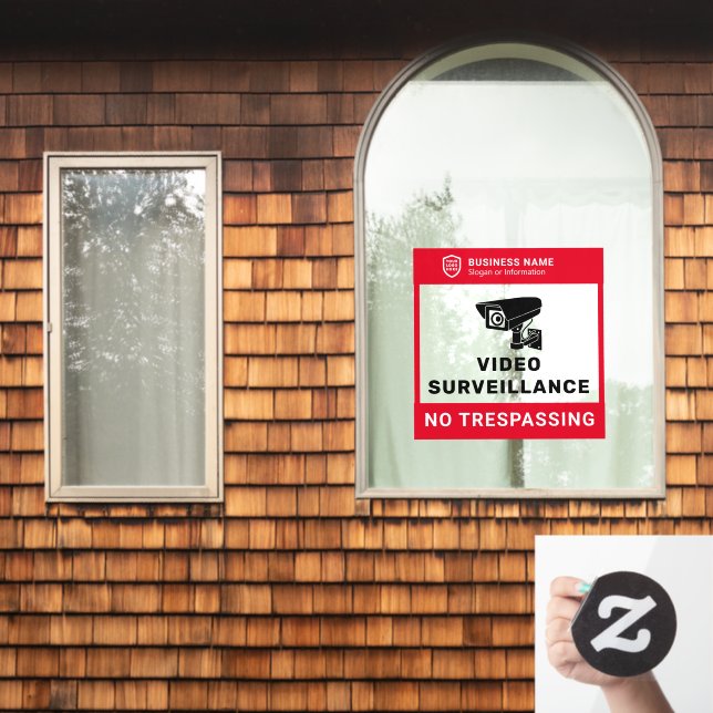 Firmenlogo | Videoüberwachung Fensteraufkleber (Fenster Zuhause)