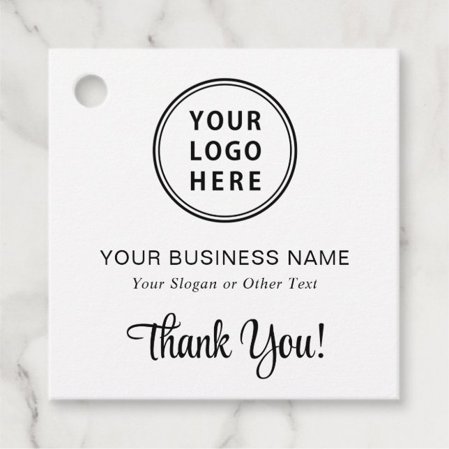 Firmenlogo Vielen Dank Geschenkanhänger (Vorderseite)