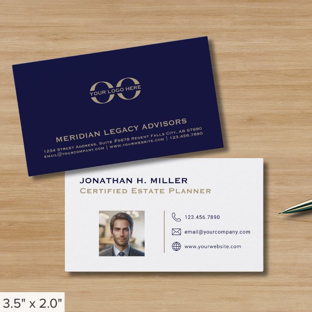 Firmenlogo-Visitenkarten mit Foto Visitenkarte (Von Creator hochgeladen)