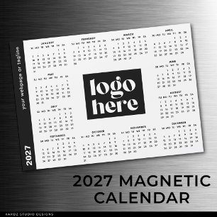 Firmenlogo Volljahr 2027 Magnetkalender Magnetkarte