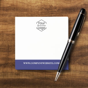 Firmenlogo & Website Blau Professionell Modern Post-it Klebezettel
