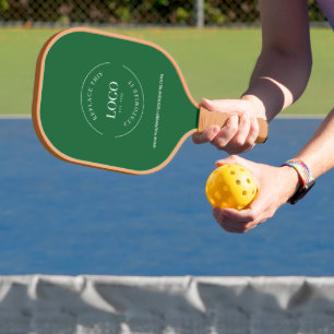 Firmenlogo WEBSITE Grüne schwarze Werbung Pickleball Schläger