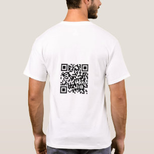 Firmenlogo Website Name des Mitarbeiters QR-Code T-Shirt