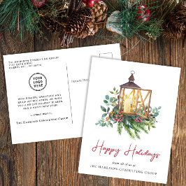 Firmenlogo Weihnachtsfarbe Feiertagspostkarte