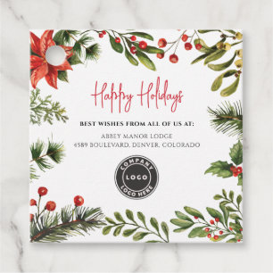 Firmenlogo Weihnachtsfeiertage Geschenkanhänger