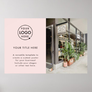 Firmenlogo Werbeaktion für Rosa Foto Poster