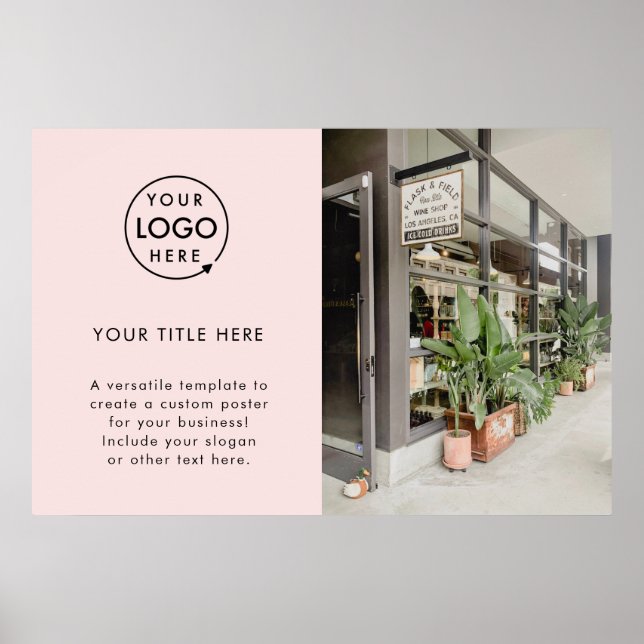 Firmenlogo | Werbeaktion für Rosa Foto Poster (Vorne)