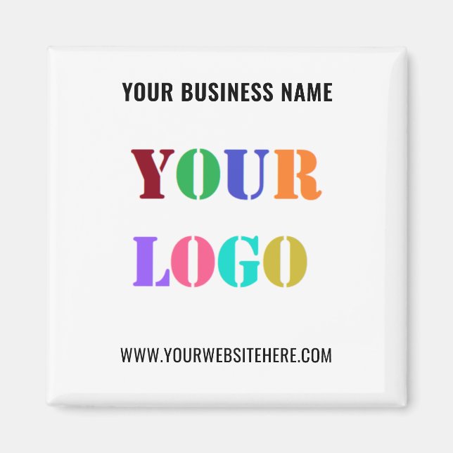 Firmenlogo Werbevorlage Geschäftsmagnet Magnet (Vorne)