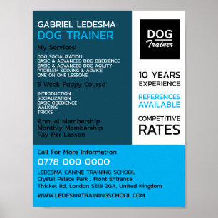 Firmenlogo, Werbung für Hundeausbilder Poster