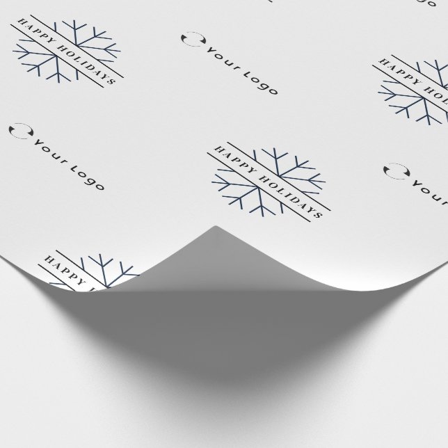 Firmenlogo White Christmas Snowflake Lp Geschenkpapier (Ecke)