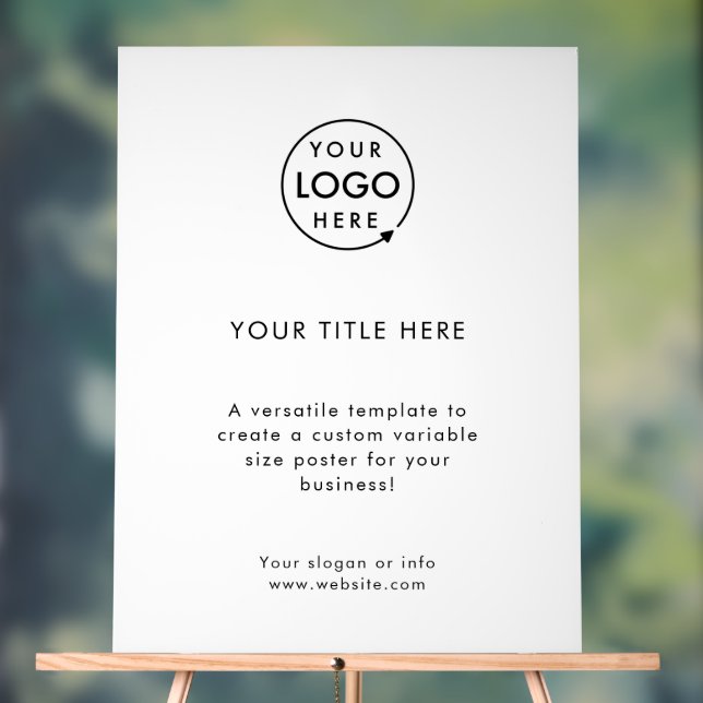 Firmenlogo | White Minimalistisch Modern Simple Acrylschild (Neutral)