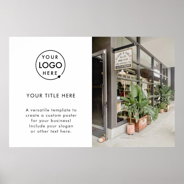 Firmenlogo | White Minimalistisch Modern Simple Poster (Vorne)