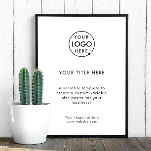 Firmenlogo   White Minimalistisch Modern Simple Poster