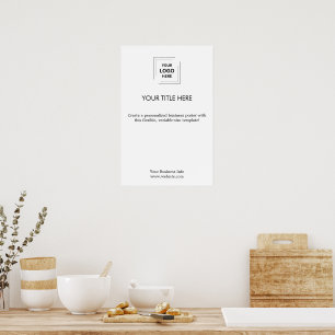 Firmenlogo   White Minimalistisch Modern Simple Poster