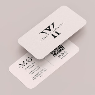 Firmenlogo Y Monogram Pink Modern Visitenkarte