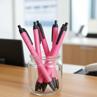 Firmenlogo, zweiseitiges weißes Rosa Kugelschreiber