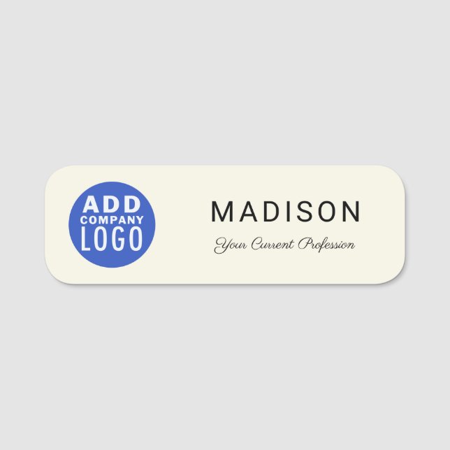 Firmenlogos für Unternehmen - Mitarbeiter Namensschild (Vorderseite)