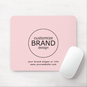 Firmenlogos Minimalistisch in Rosa Mousepad