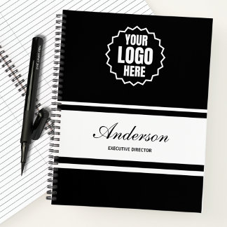 Firmenlogos: Monogramm, Name und Titel Notizbuch