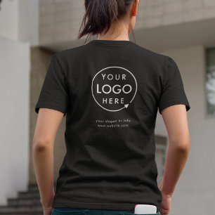 Firmenlogos Zurück markierter Mitarbeiter T-Shirt