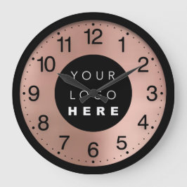 Firmenminimalismus Rose Blush Tropfens Logo Große Wanduhr
