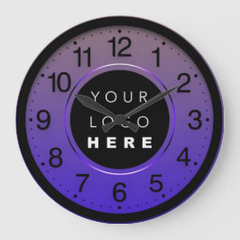 Firmenminimalismus Violet Rose Benutzerdefiniertes Große Wanduhr