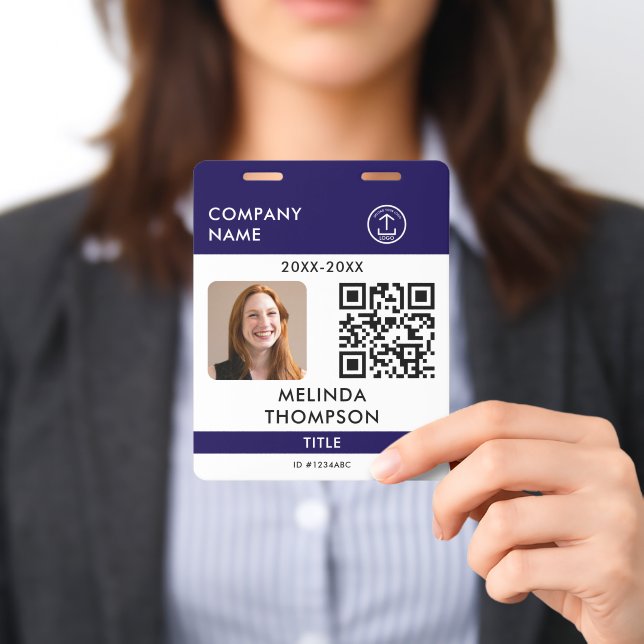 Firmenmitarbeiter-ID-Karten-QR-Code-Name-Foto Ausweis (Präsentiert)