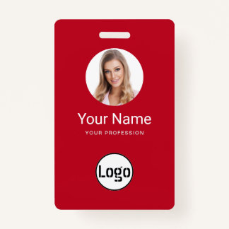 Firmenmitarbeiter - Logo, Foto, Strichcode-Abzeich Ausweis