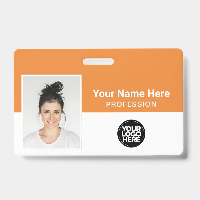 Firmenmitarbeiter, Name, Logo, Foto-ID Ausweis (Vorderseite)