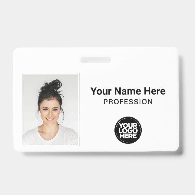 Firmenmitarbeiter, Name, Logo, Foto-ID Ausweis (Vorderseite)