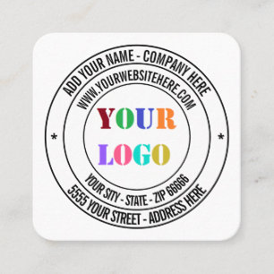 Firmenname Adresse Geschäftskarte Quadratische Visitenkarte