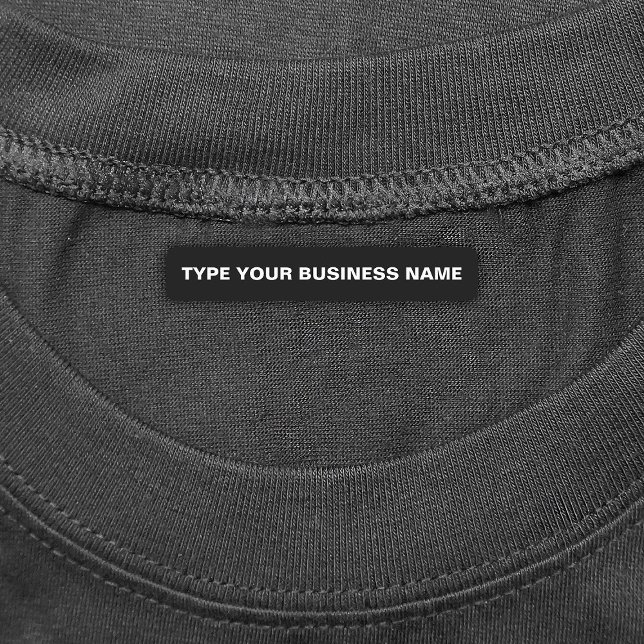 Firmenname auf dem Etikett "Black Rectangle Iron L (Black rectangle iron on label with your business name)