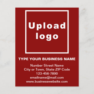 Firmenname auf rotem Flyer