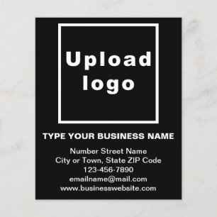 Firmenname auf schwarzem Flyer