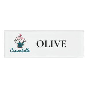 Firmenname: Custom Cupcake Bakeholder-Logo Namenschild