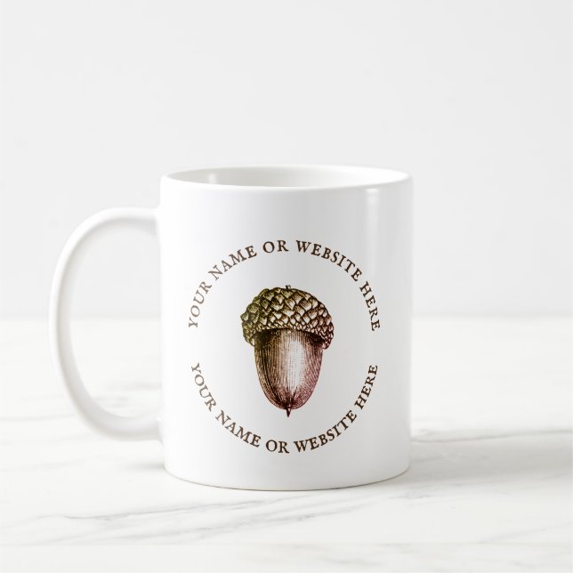 Firmenname des Acorn-Logos Kaffeetasse (Links)