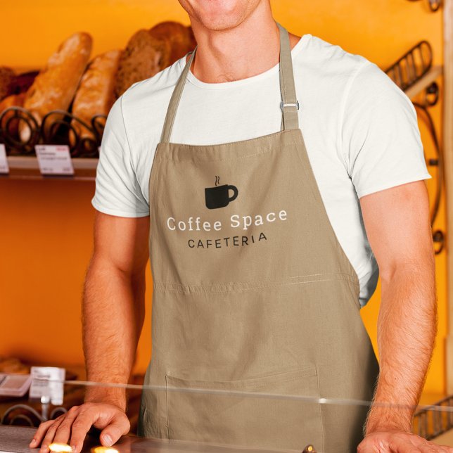 Firmenname des Logos, kundenbraun Schürze (Von Creator hochgeladen)