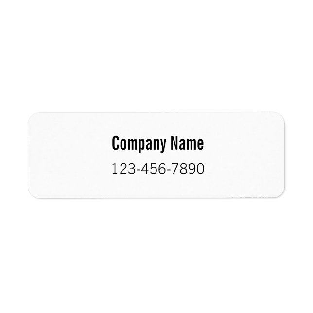 Firmenname (Fett) und Telefonnummer Produkt (Vorne)