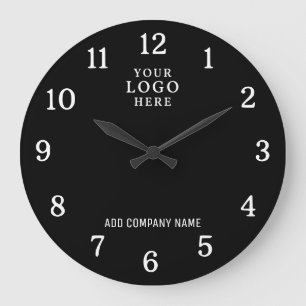 Firmenname Firmenlogo Markenwerbung Große Wanduhr