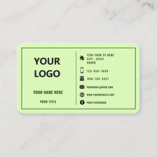 Firmenname für kundenspezifische Logos Personalisi Visitenkarte