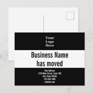 Firmenname hat Logo-Umzugsankündigung verschoben Postkarte