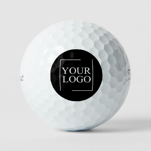 Firmenname Logo hinzufügen Unternehmen Beruflicher Golfball (Vorderseite)